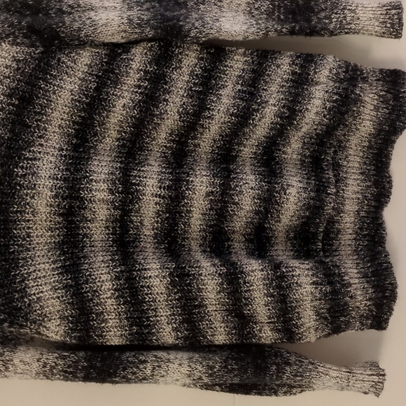 Michael Michael Kors chunky shoulder zipper tie dye black and white sweater XL - Picture 3 of 10